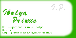 ibolya primus business card